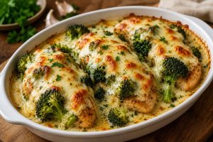 Mozzarellás brokkolis csirkemell – szaftos, sajtos vacsora kevés munkával mozzarellás brokkolis csirkemell